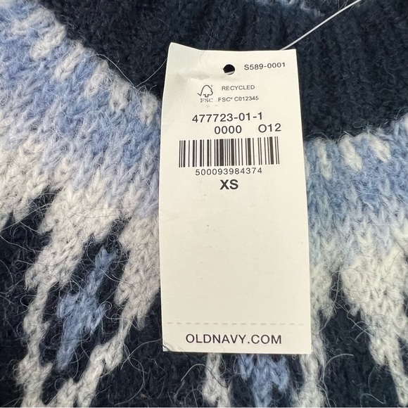 Old Navy Women’s Argyle Pullover Sweater Sz XS Multi Colors Long Sleeves 5% Wool - Picture 5 of 8